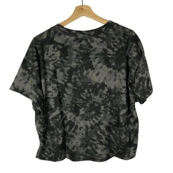 Jenni Intimates Gray Tie Dye Cropped T-Shirt M - Picture 3 of 5